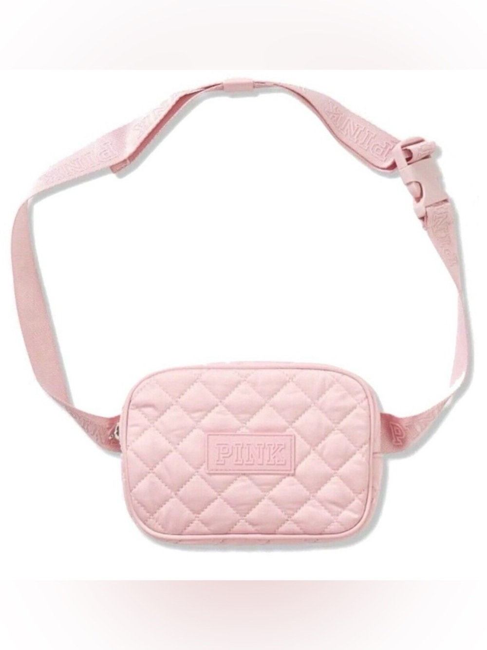 Victoria’s Secret PINK NWT Quilted Light Blush Pink Belt Bag Waist Purse
